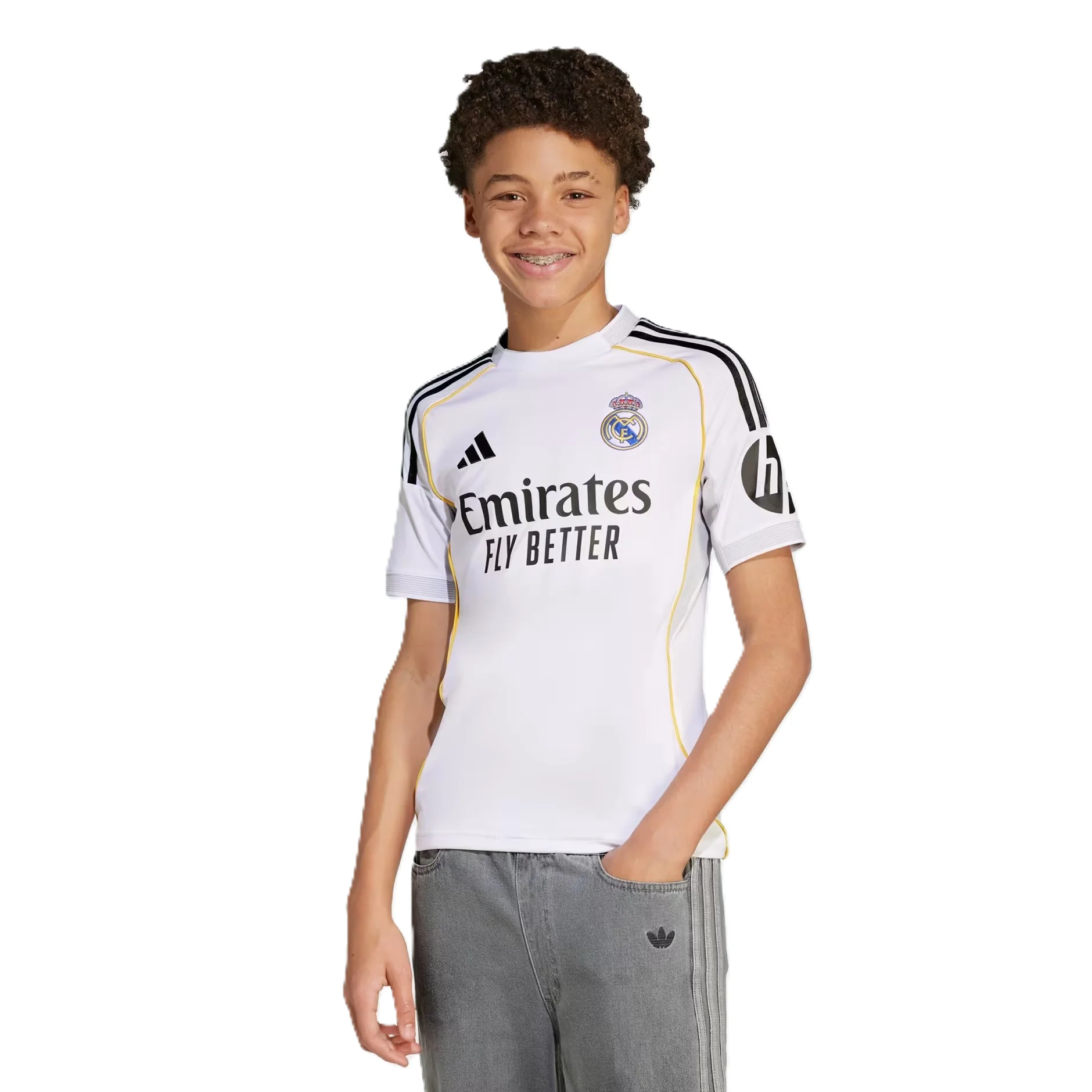 Adidas Real H Jsy Y Ss T-Shirt For Boys - Image 5
