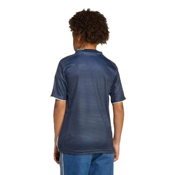 Adidas Real A Jsy Y Ss Football T-Shirt For Boys, Navy - Image 2