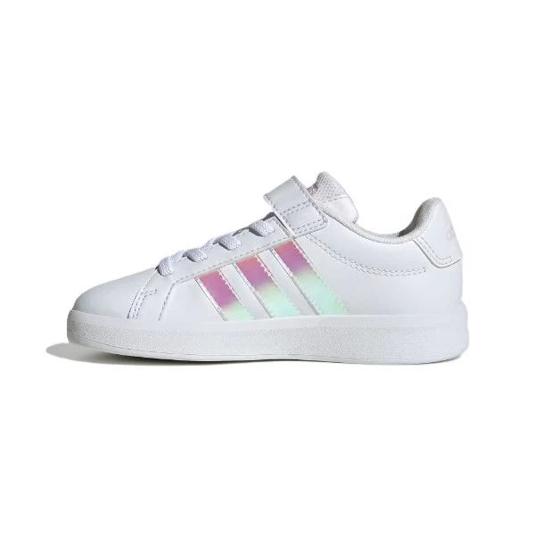 Adidas Grand Court 3.0 El C Lifestyle Shoes For Girls, White - Image 2