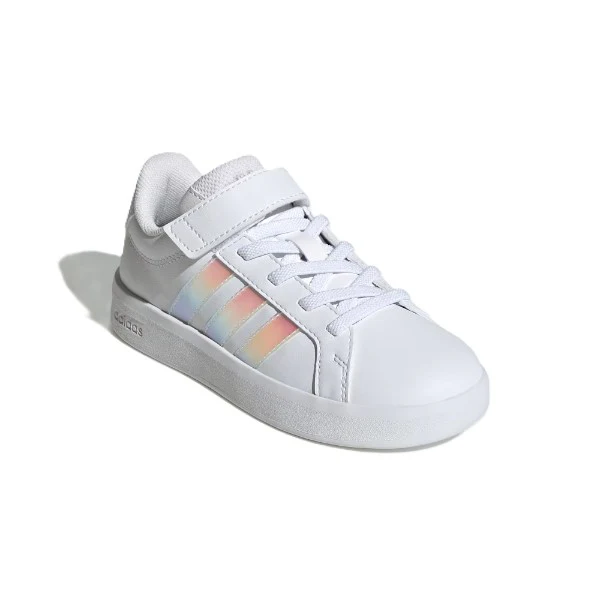 Adidas Grand Court 3.0 El C Lifestyle Shoes For Girls, White - Image 4