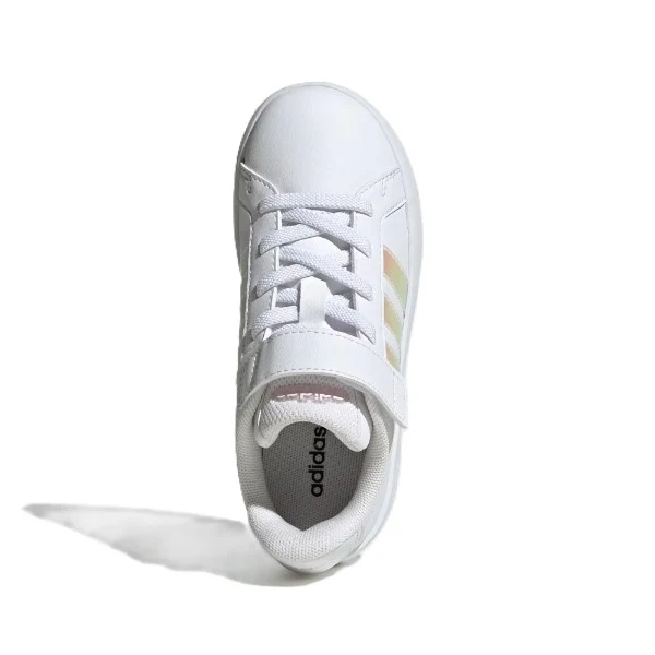 Adidas Grand Court 3.0 El C Lifestyle Shoes For Girls, White - Image 5