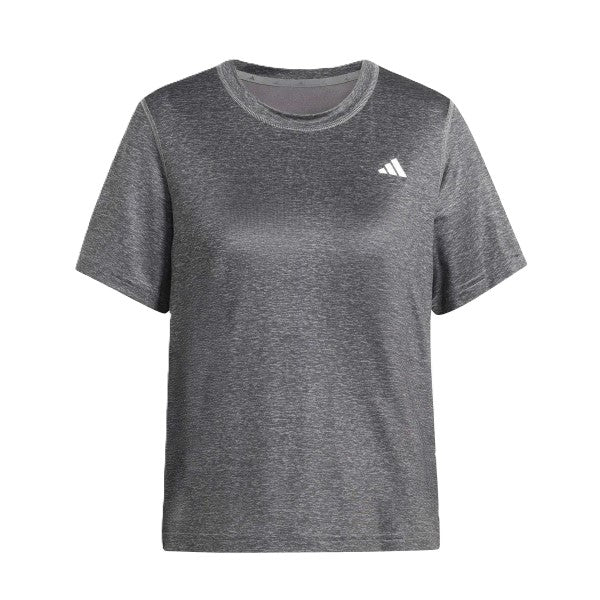 Adidas We Htr Crew Tee Ss Fitness T-Shirt For Women, Grey - Image 3