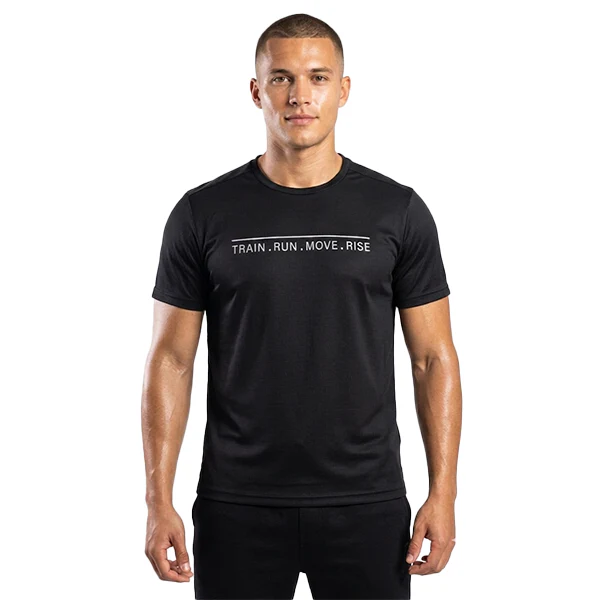 Trainetic Fitness Ss T-Shirt For Men, Black&Black