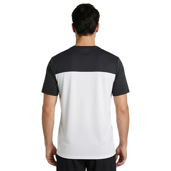 Trainetic Fitness Ss T-Shirt For Men, Dark Grey&White - Image 2