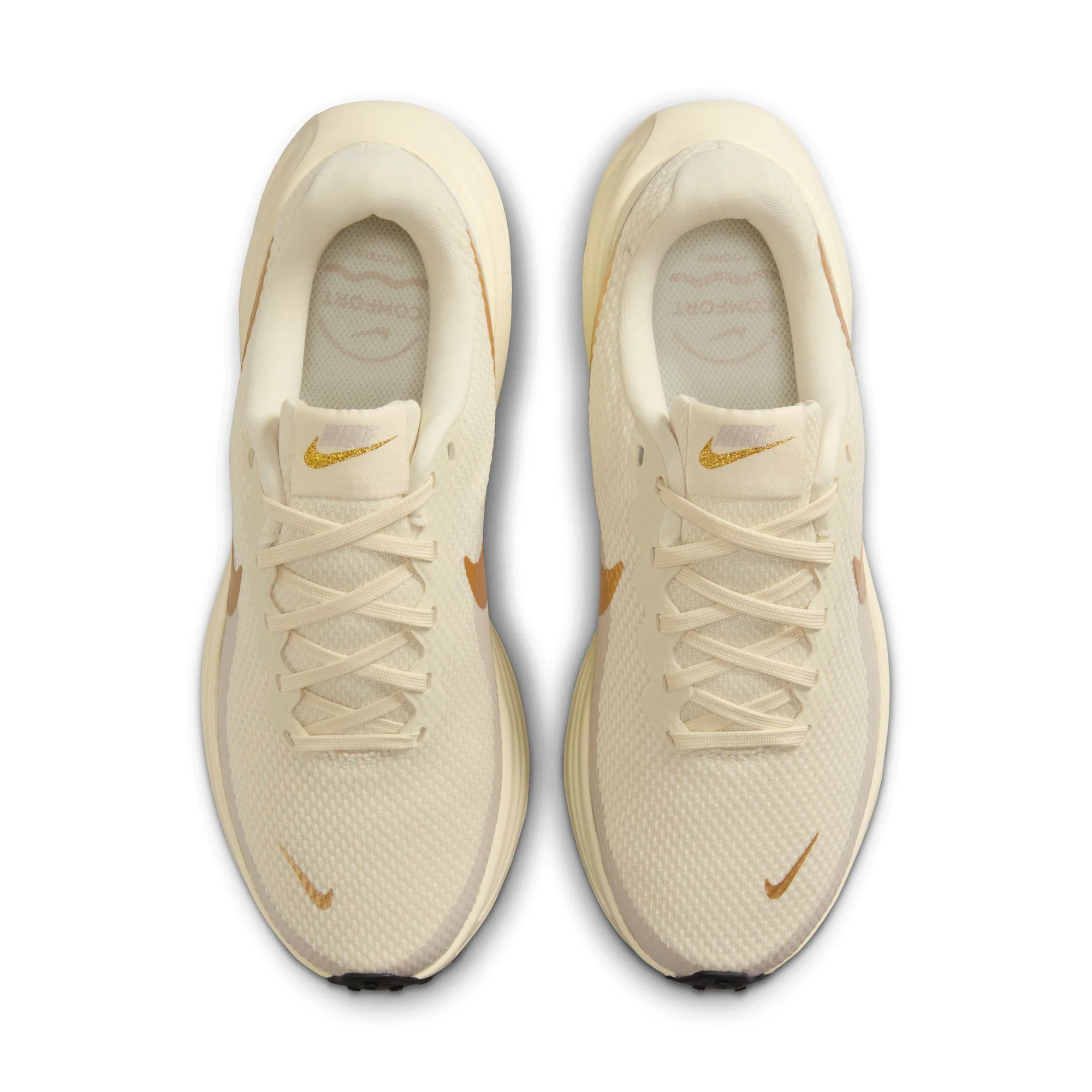 Nike Revolution 8 Running Shoes For Women, Beige&Grey&Gold - Image 3