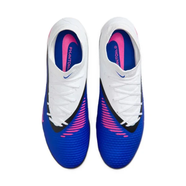 Nike Phantom 6 High Acad Fg/Mg Fg Shoes For Men, White&Blue&Pink - Image 3