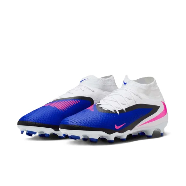 Nike Phantom 6 High Acad Fg/Mg Fg Shoes For Men, White&Blue&Pink - Image 4