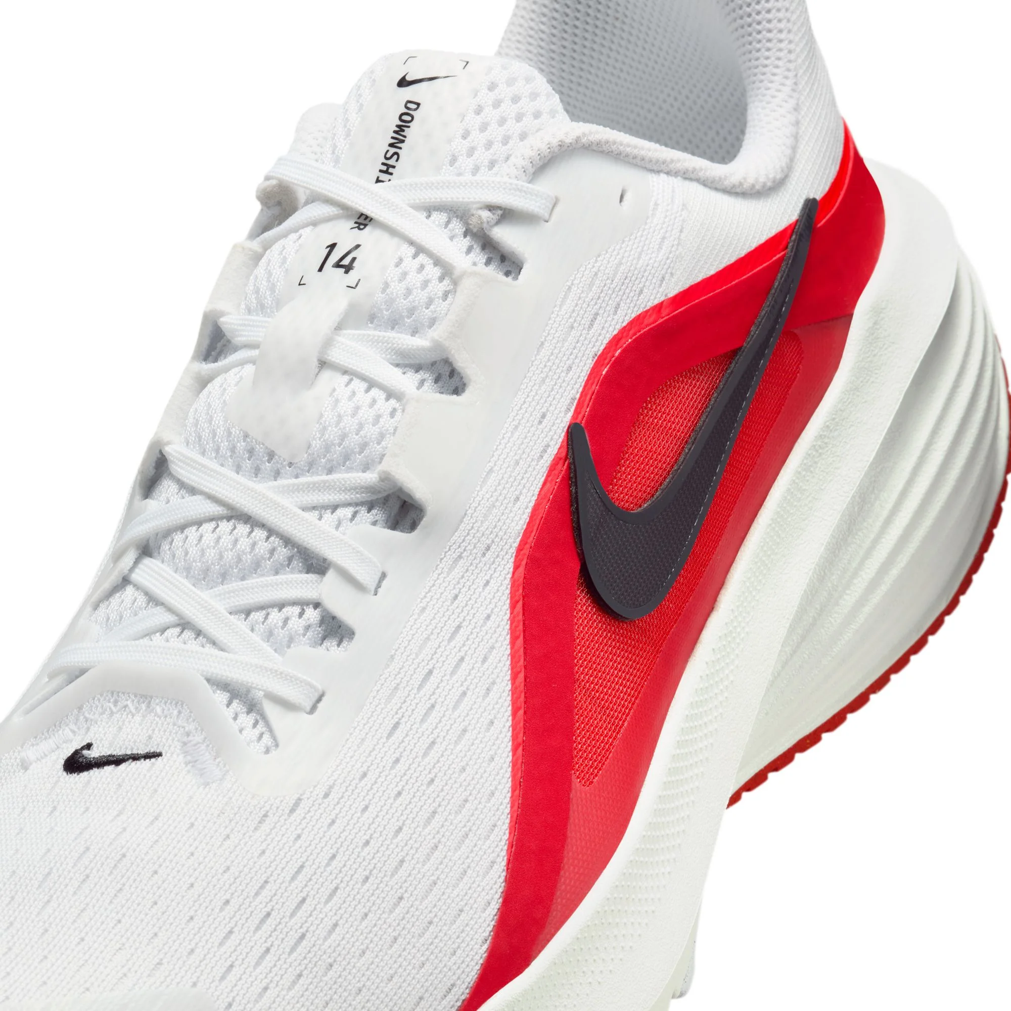 Nike Downshifter 14 Running Shoes For Men, White&Red - Image 7