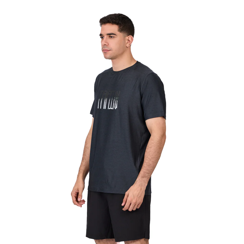 Trainetic Short Sleeve Fitness T-Shirt For Men, Light Black - Image 2