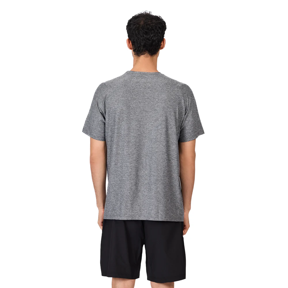 Trainetic Short Sleeve Fitness T-Shirt For Men, Light Grey - Image 3
