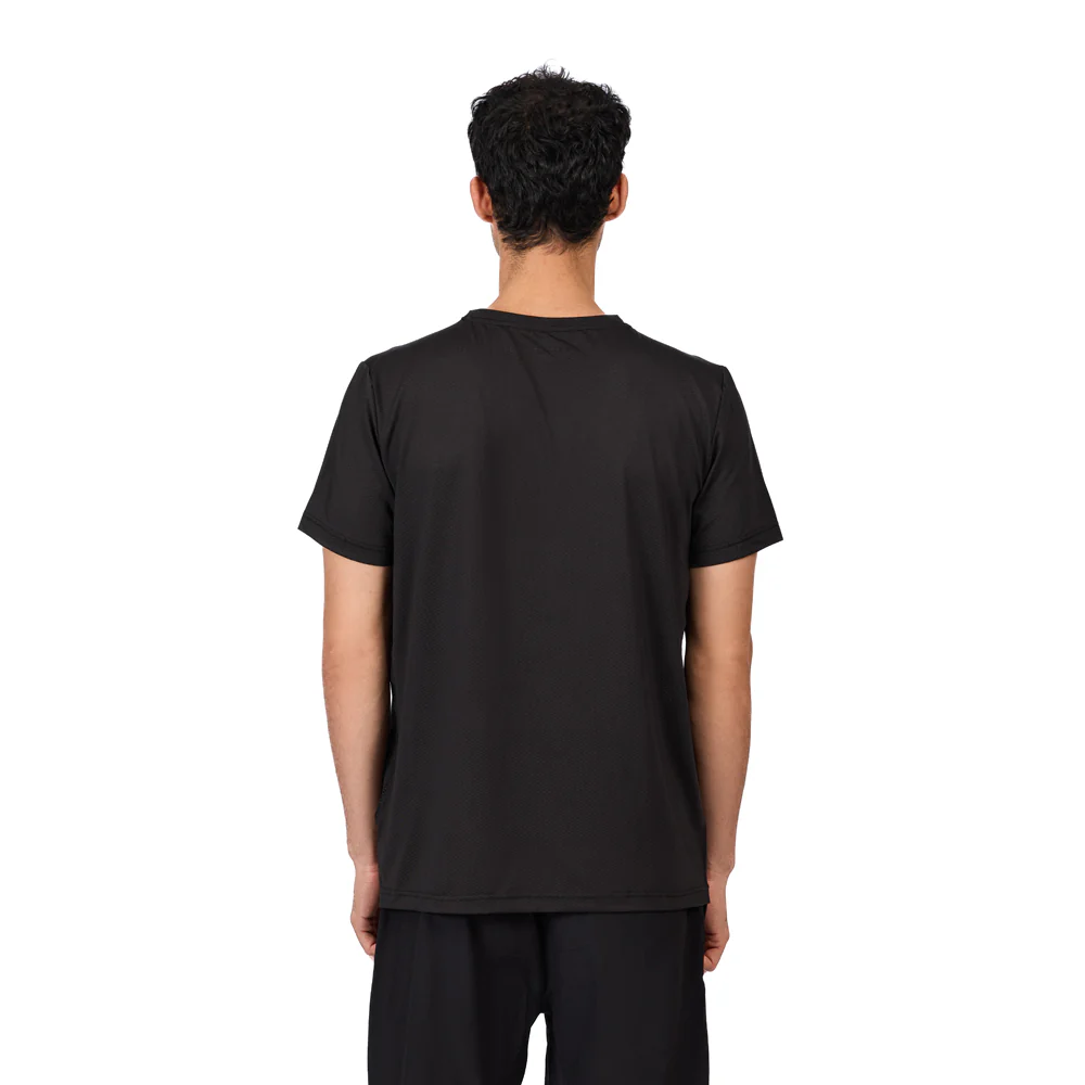 Trainetic Short Sleeve Mesh Fitness T-Shirt For Men, Black - Image 3
