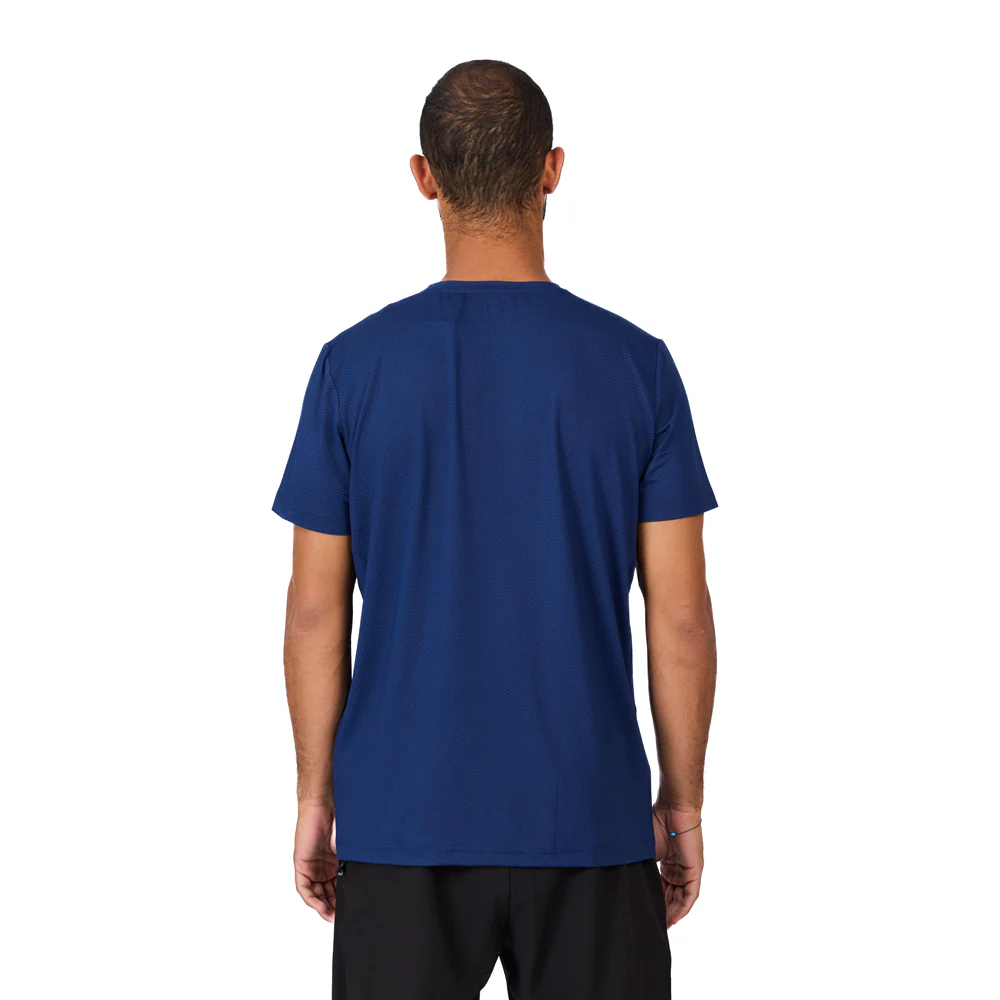 Trainetic Short Sleeve Mesh Fitness T-Shirt For Men, Navy - Image 3