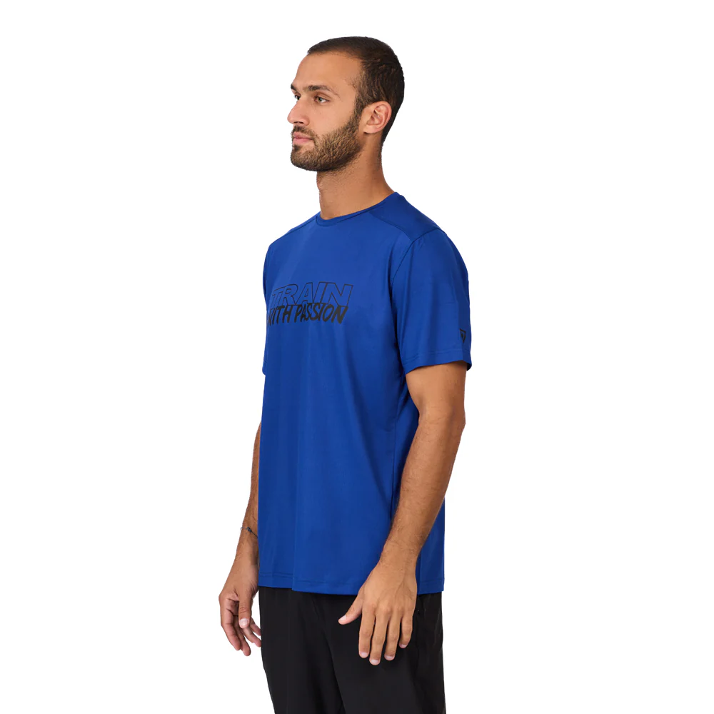 Trainetic Short Sleeve Mesh Fitness T-Shirt For Men, Dark Blue - Image 2