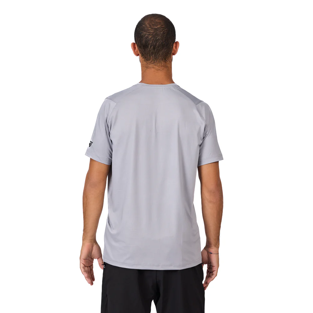 Trainetic Short Sleeve Mesh Fitness T-Shirt For Men, Grey - Image 3