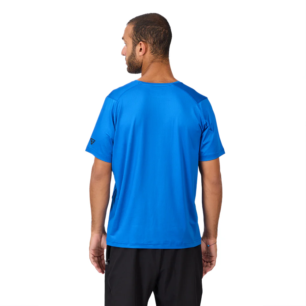 Trainetic Short Sleeve Mesh Fitness T-Shirt For Men, Royal Blue - Image 3