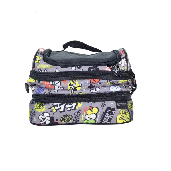 Zoya Lunch Bag 3 Levels Neon Fuchsia For Unisex - Image 2
